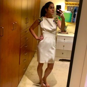 Trina Turk white and sequin dress